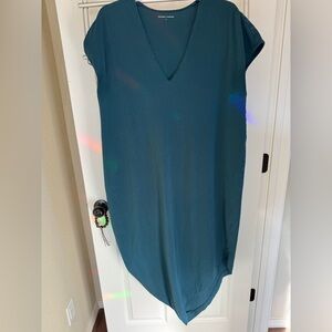 Universal Standard Teal V-Neck Geneva Dress